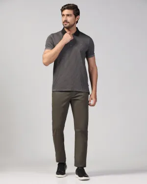 Mesh Comfort Slim Fit B-91 Casual Olive Printed Khakis - Bai