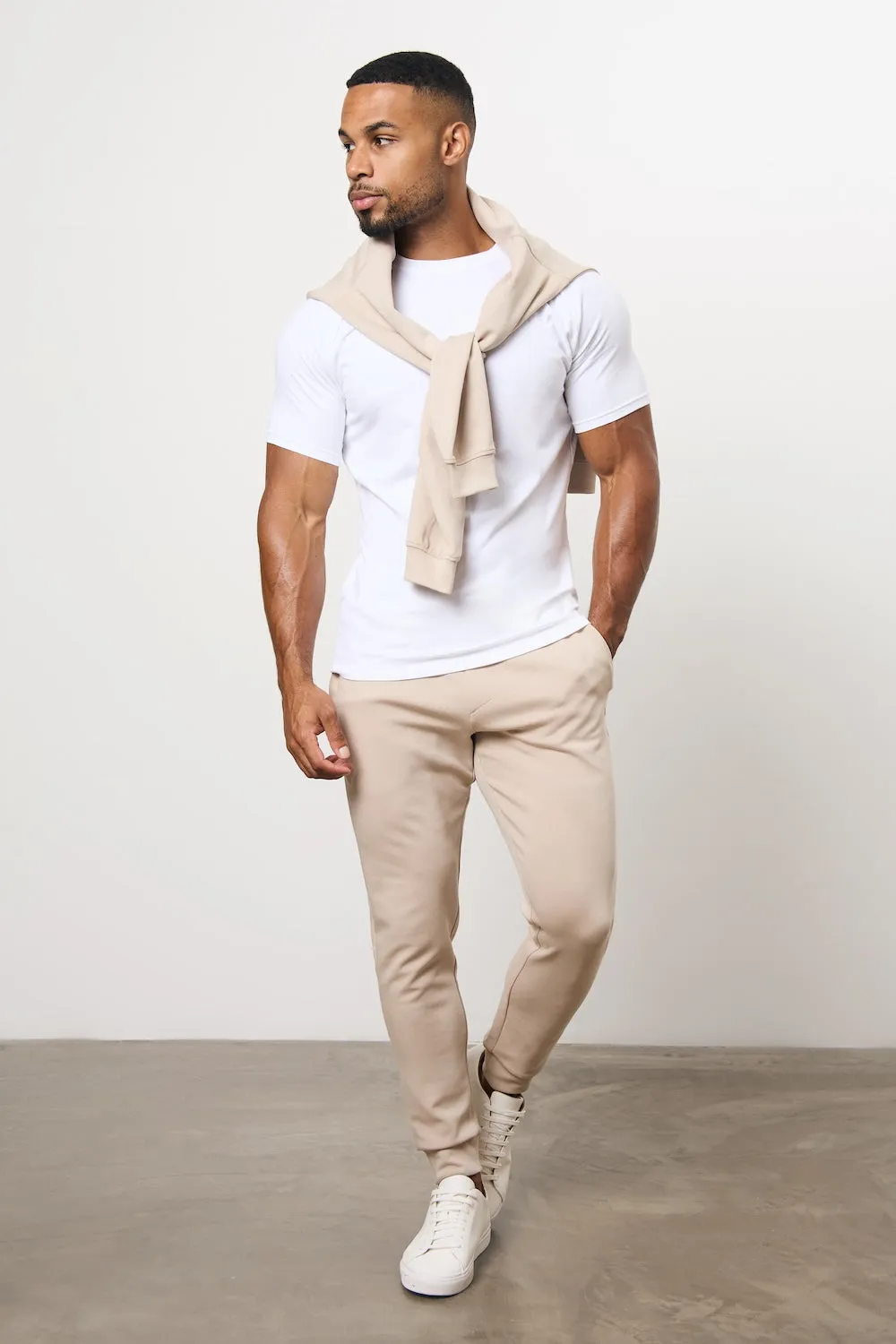 Interlock Sweat Jogger in Stone Utility Fit