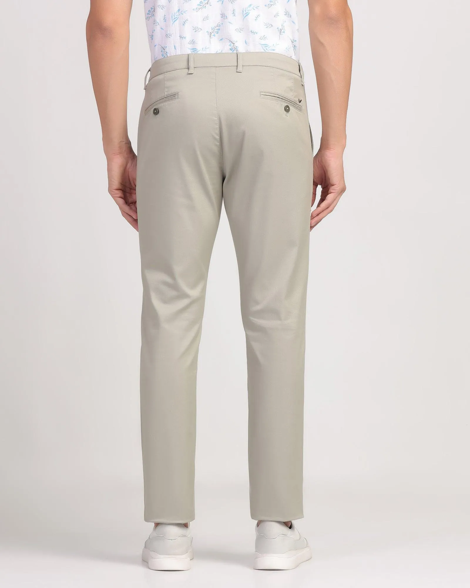 Temp Tech Slim Fit B-91 Casual Olive Solid Khakis - Henry Trendy Comfort Low Profile