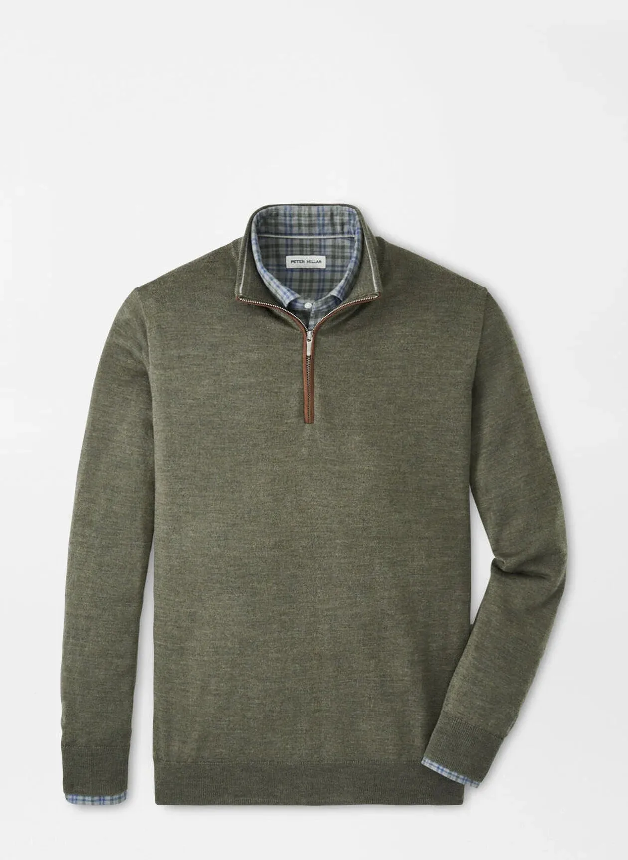 Glow Core Light Wool Autumn Crest Suede Trim Quarter-Zip