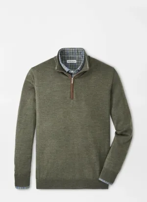 Glow Core Light Wool Autumn Crest Suede Trim Quarter-Zip