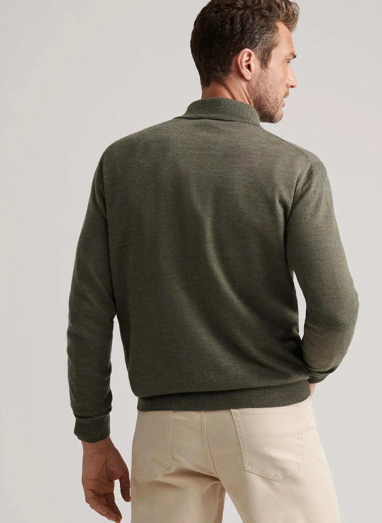 Autumn Crest Suede Trim Quarter-Zip StretchComfort