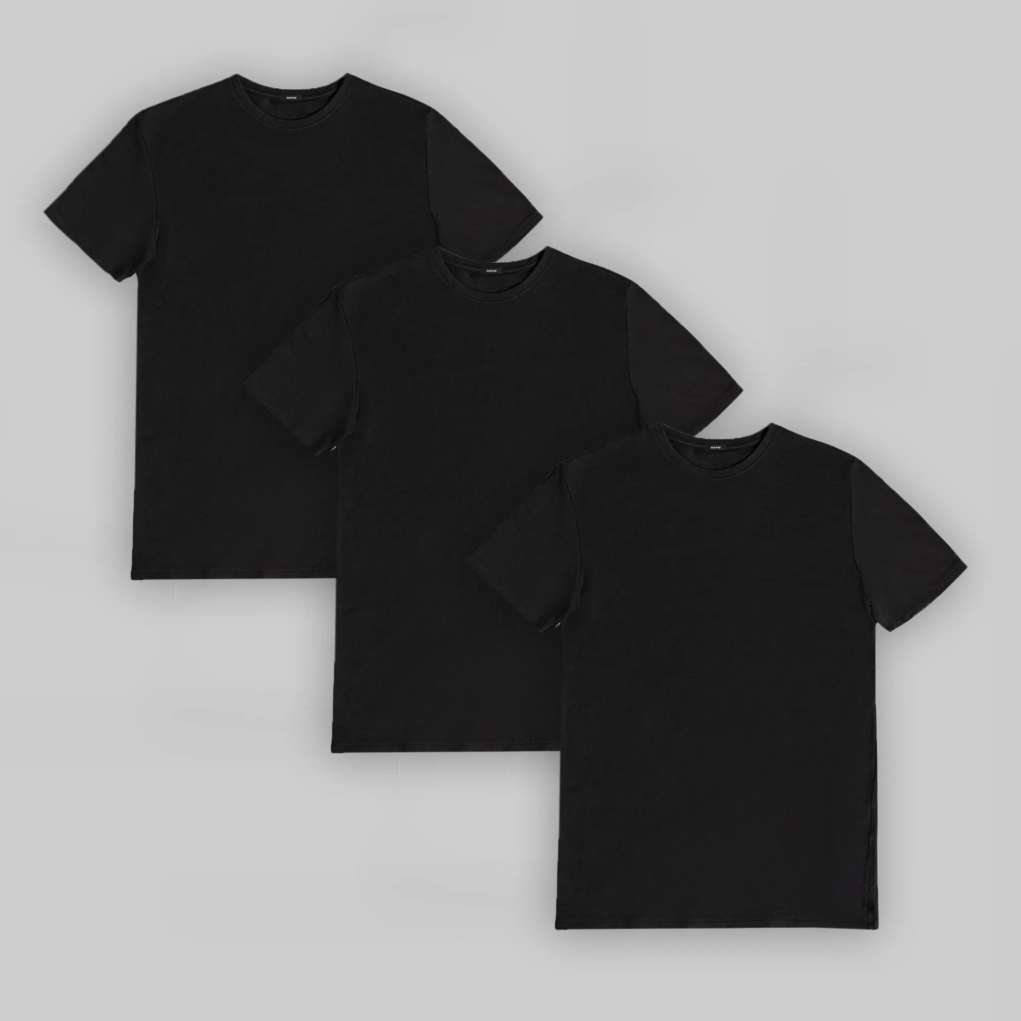 Odor-resistant Cumulus All-Black Crew 3-Pack