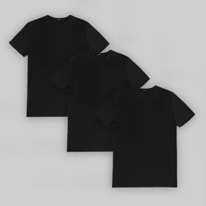Odor-resistant Cumulus All-Black Crew 3-Pack