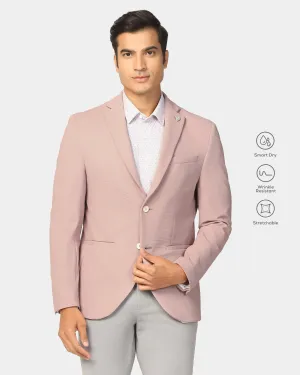 Non Irritating Collar TechPro Formal Peach Stripe Blazer - Kuma