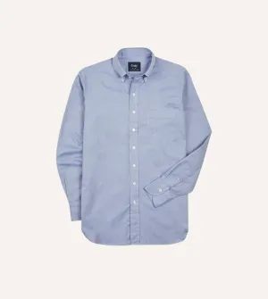Navy Pinpoint Oxford Cotton Cloth Button-Down Shirt Date night