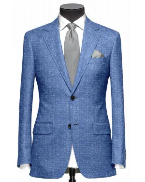 Layered Ventilation Panels Ethomas Slubby Blue White Jacket