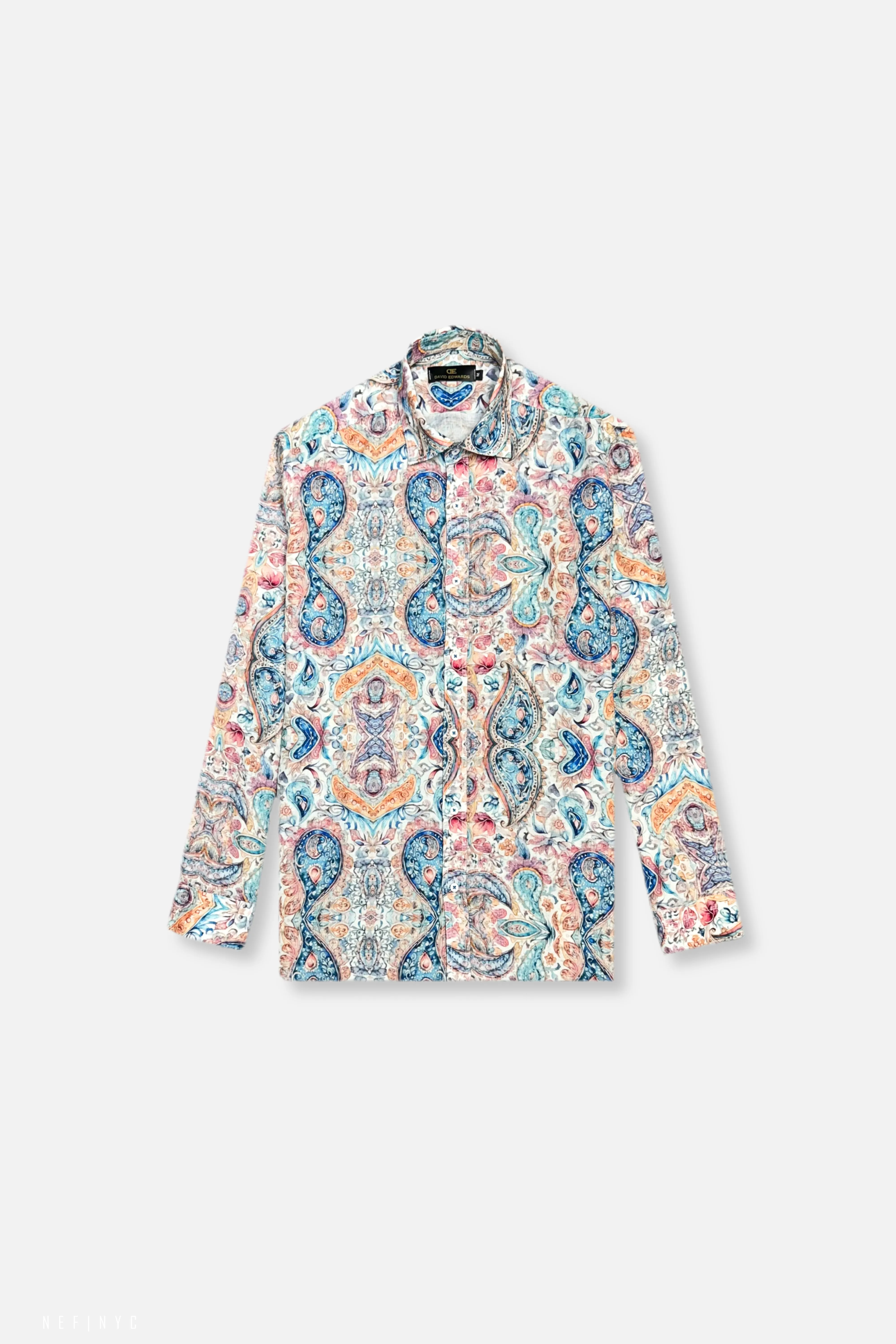 Dahler Roll Tab Linen Shirt wrinkle free Travel Light