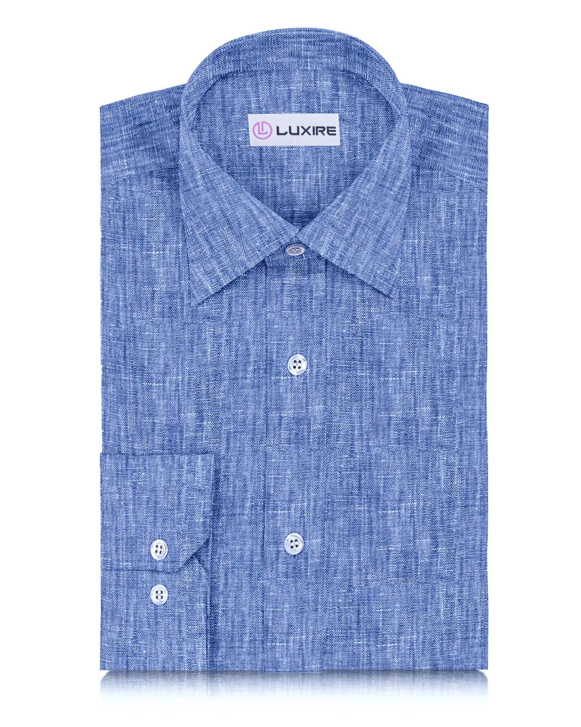 Dark Blue Linen Shirt Easy Wash
