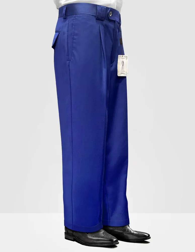 SecureCargoPockets Outfit Staple ROYAL BLUE WIDE LEG DRESS PANTS