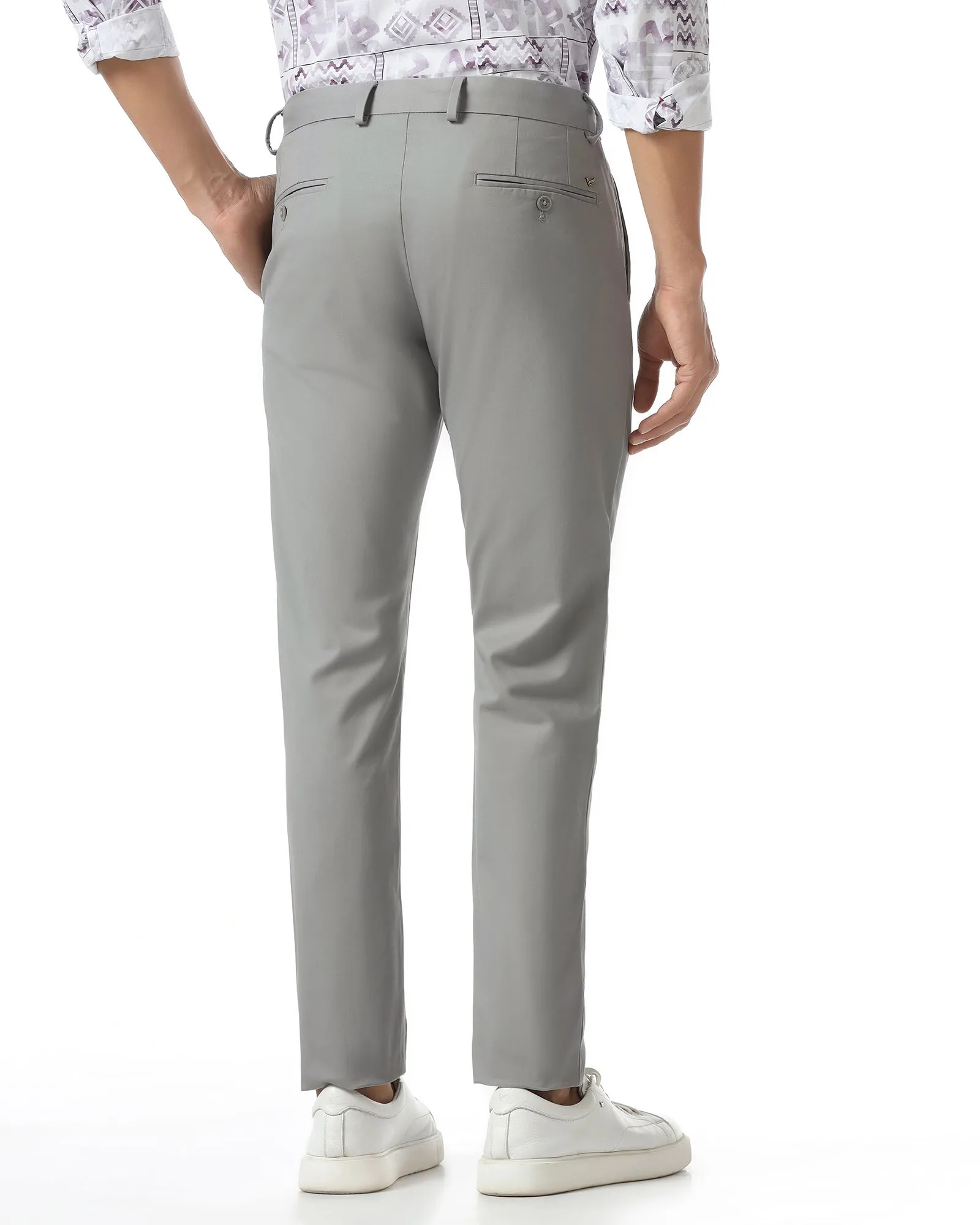 Grey Solid Khakis - Mario TaperedLeg UVProtectiveLayer