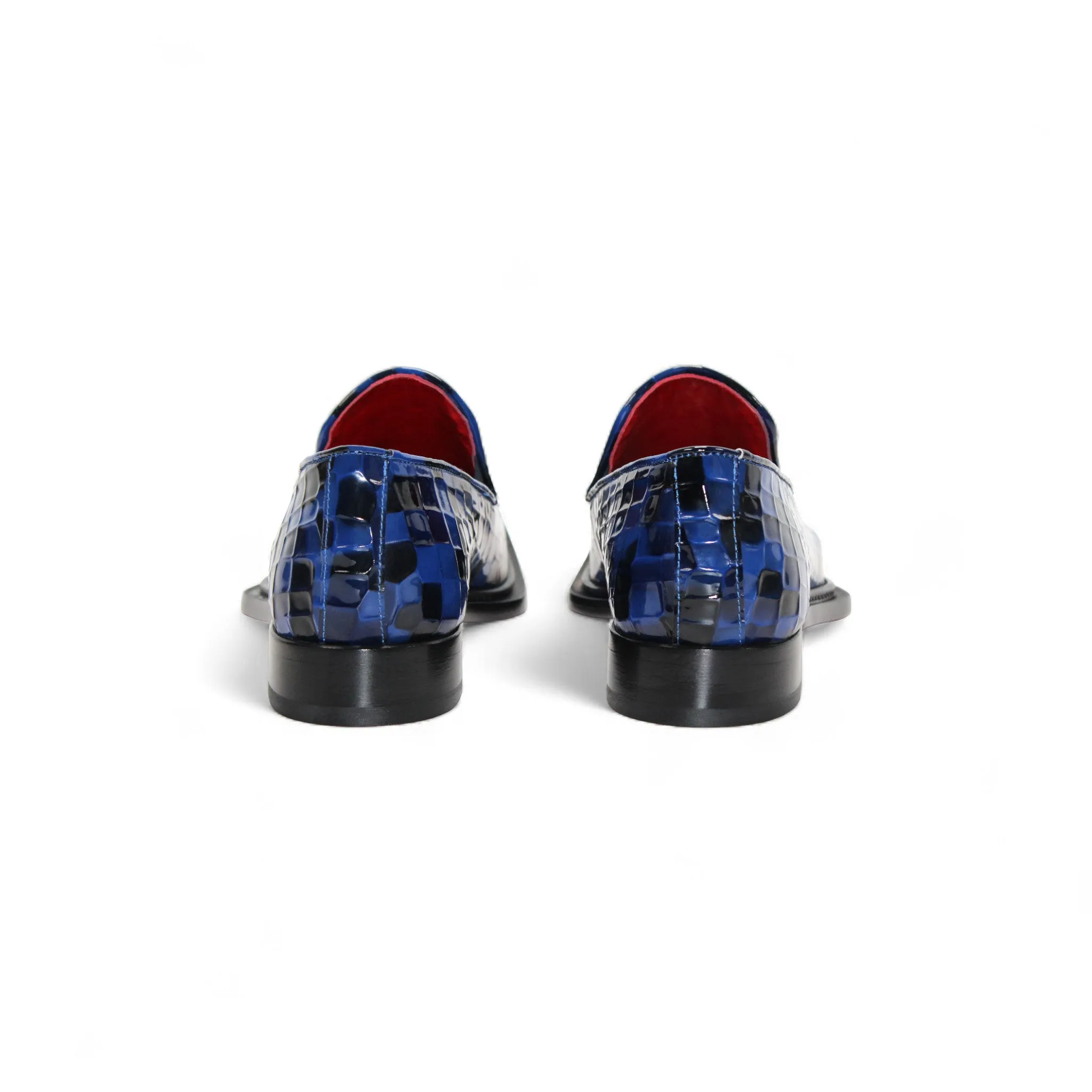 Emilio Franco Couture "Narciso" Navy Combo Shoes Suede Soft