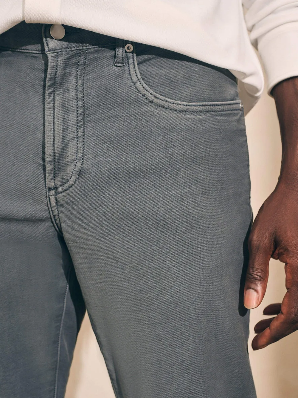 Stretch Terry 5 Pocket - Slate NonRestrictiveSilhouette