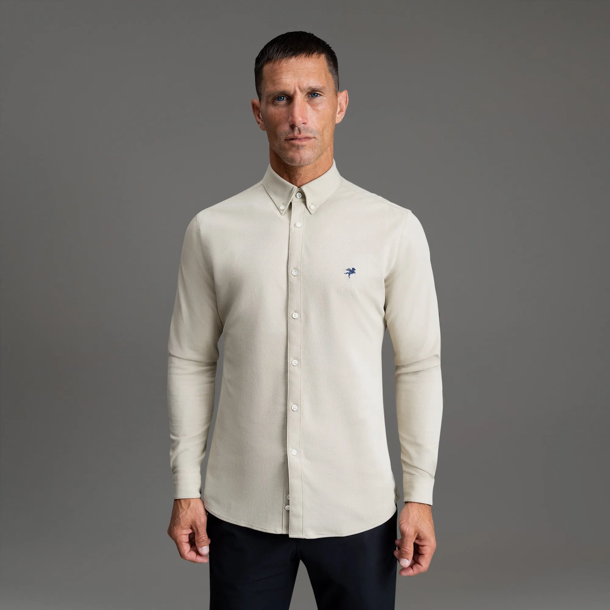 Stretch Oxford Mercer Shirt Pocket Detailing
