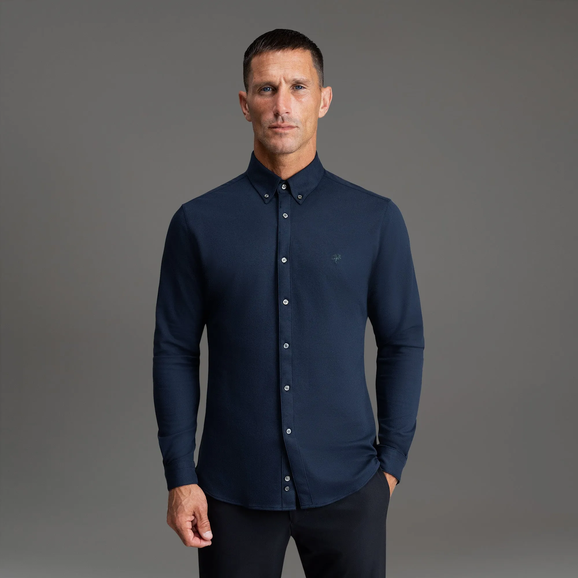 Stretch Oxford Mercer Shirt Durable Thread Construction