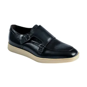 Training Belvedere Navy Nappa Zurich Leather Hybrid Double Monk Strap Shoes