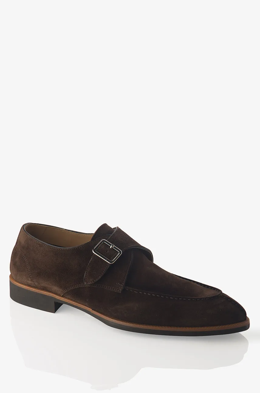 Old School Safe Land David August Suede Monk Strap in Mustang