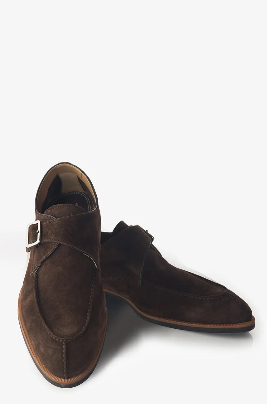 David August Suede Monk Strap in Mustang Move Light