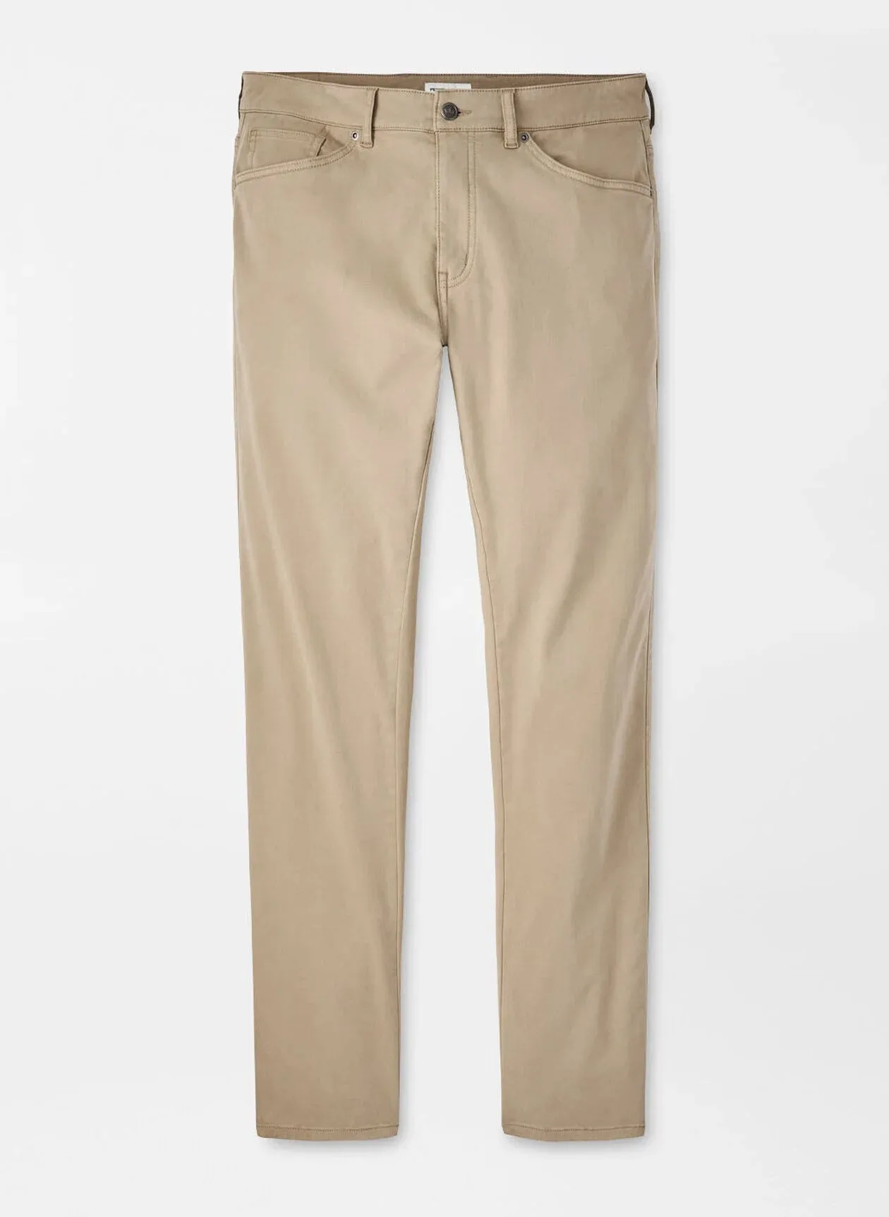 Freedom Fit Peter Millar Signature Sateen Five-Pocket Pant in Grain