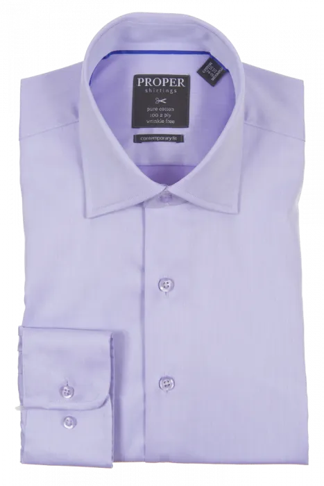 PROPER SHIRTINGS PURPLE CONTEMPORARY FIT REGULAR CUFF P720ET0R-PUR Versatile Layering Piece