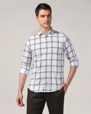 Casual White Check Shirt - Kevin All-Purpose Wear Spring Break