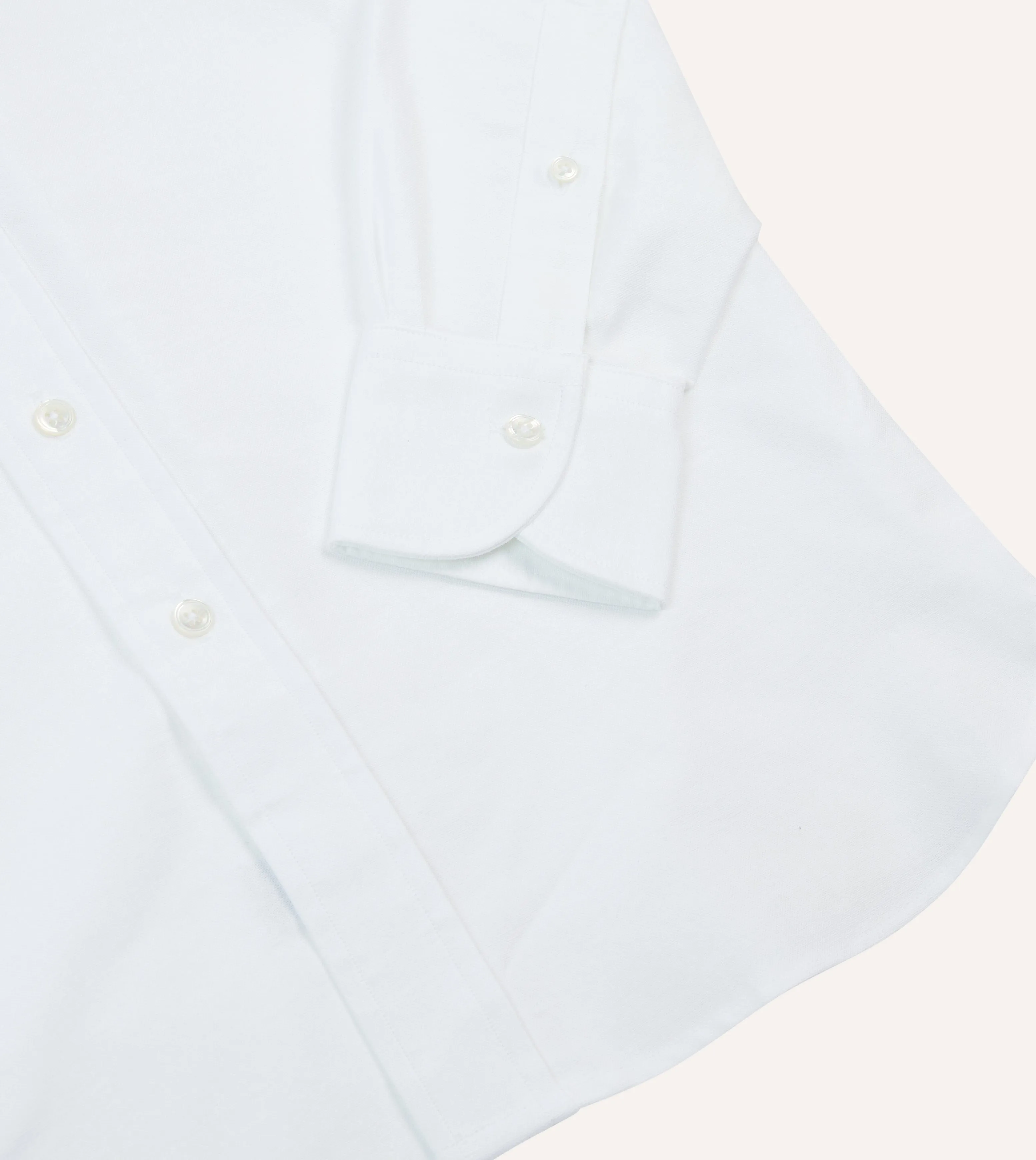 Indoor Comfort Cool Comfort White Oxford Cotton Cloth Button-Down Shirt