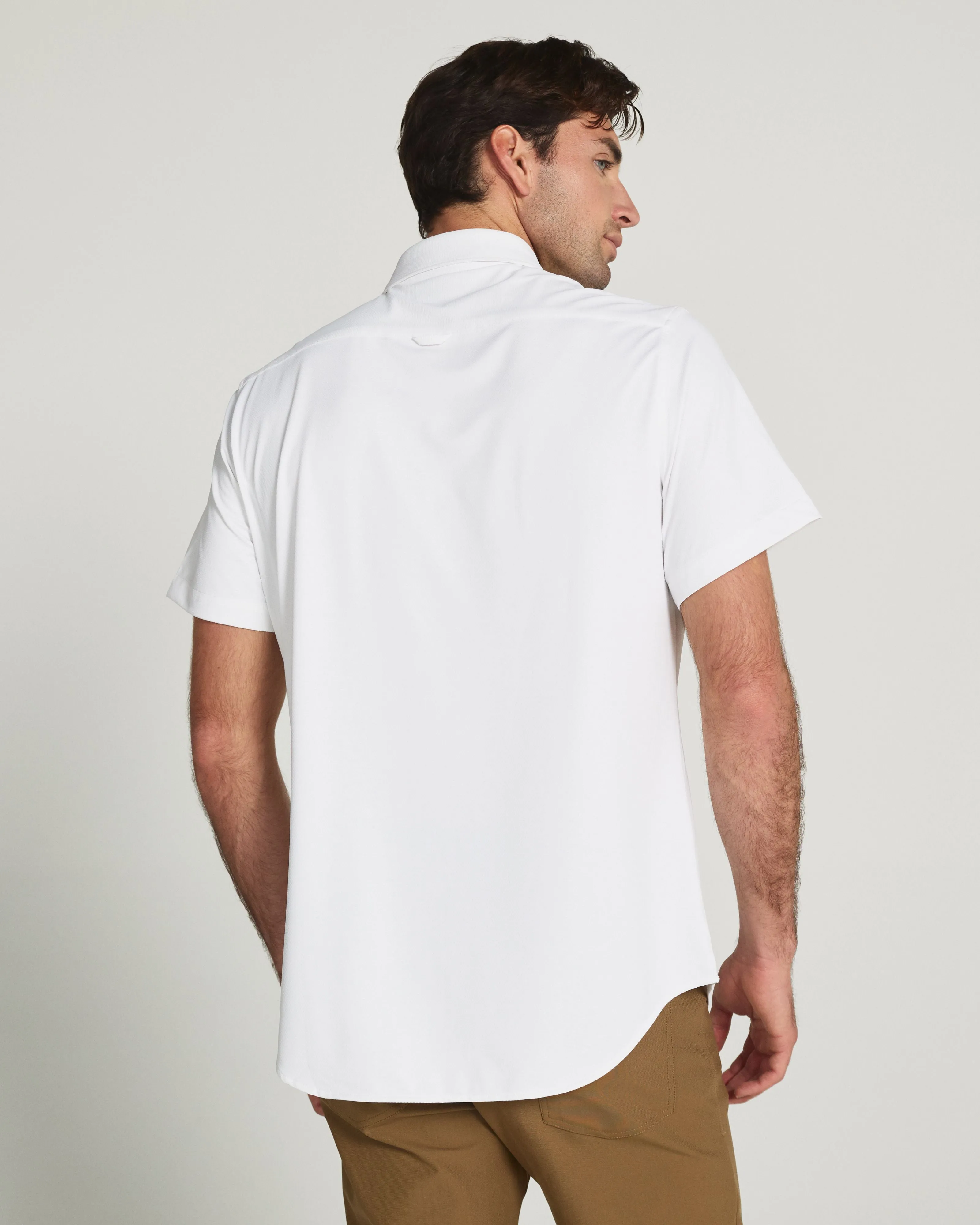 Year-Round Wear Subtle Print 7 Diamonds Short Sleeve Shirt