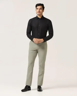 Slim Fit B-91 Formal Olive Solid Trouser - Davidson Anti Odor Treatment