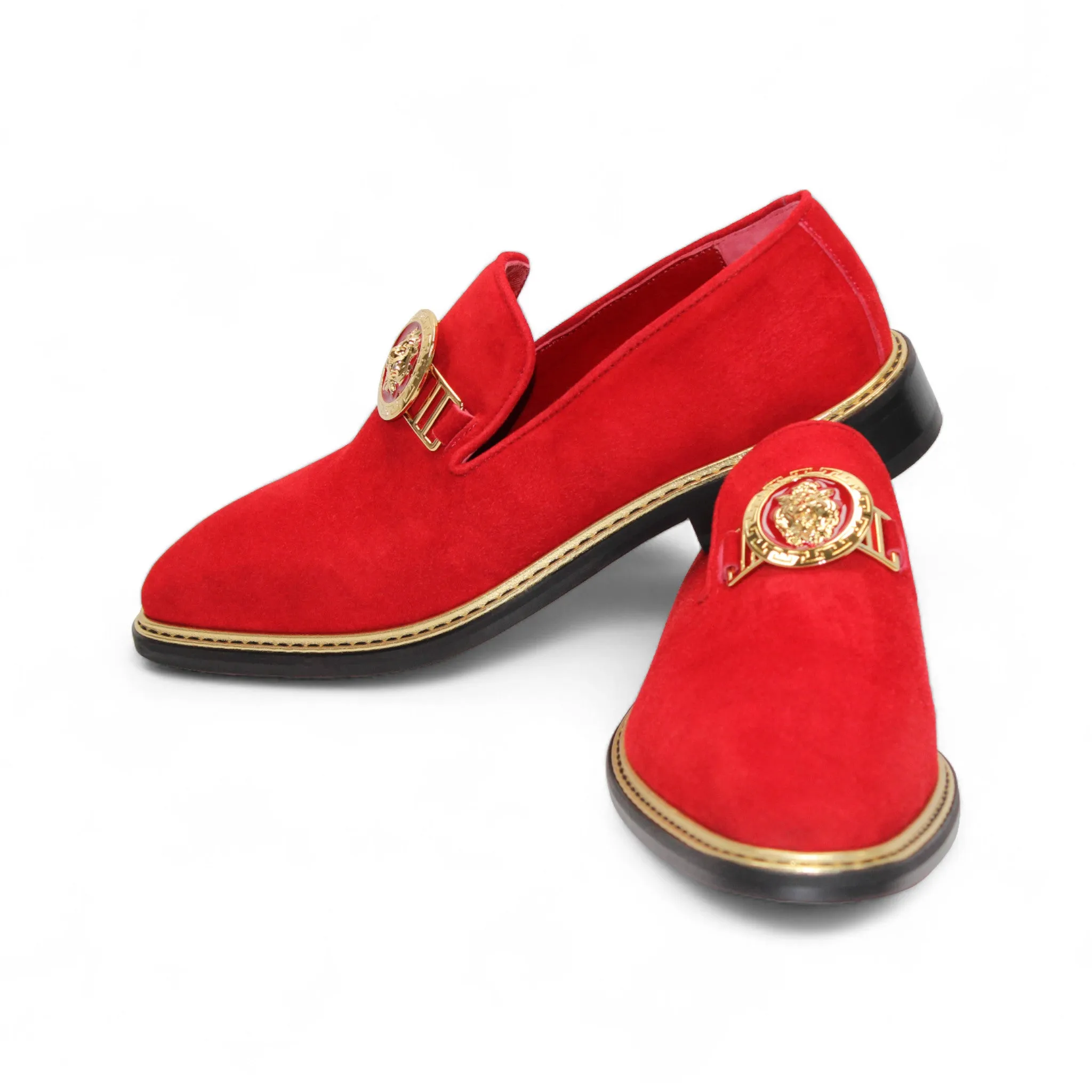 Rich Glow Airy Design Emilio Franco Couture "EF102" Red Shoes