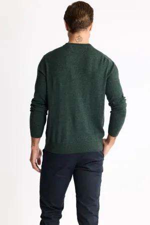 Merino Crew Neck - Forest Easy Cool