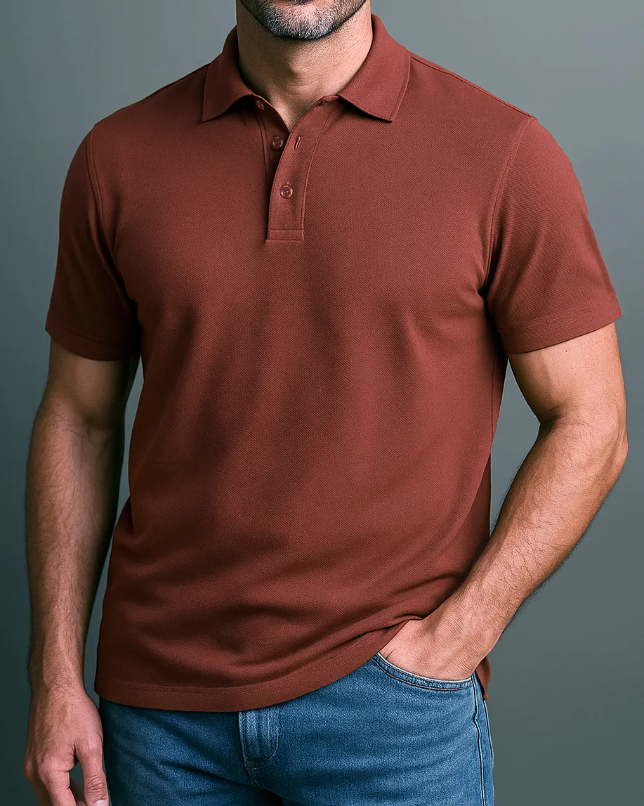 light layering EZS Aria Rust Polo