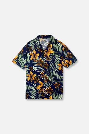 Takara Tropical Resort Revere Collar Shirt Earth Fit Fashion Design