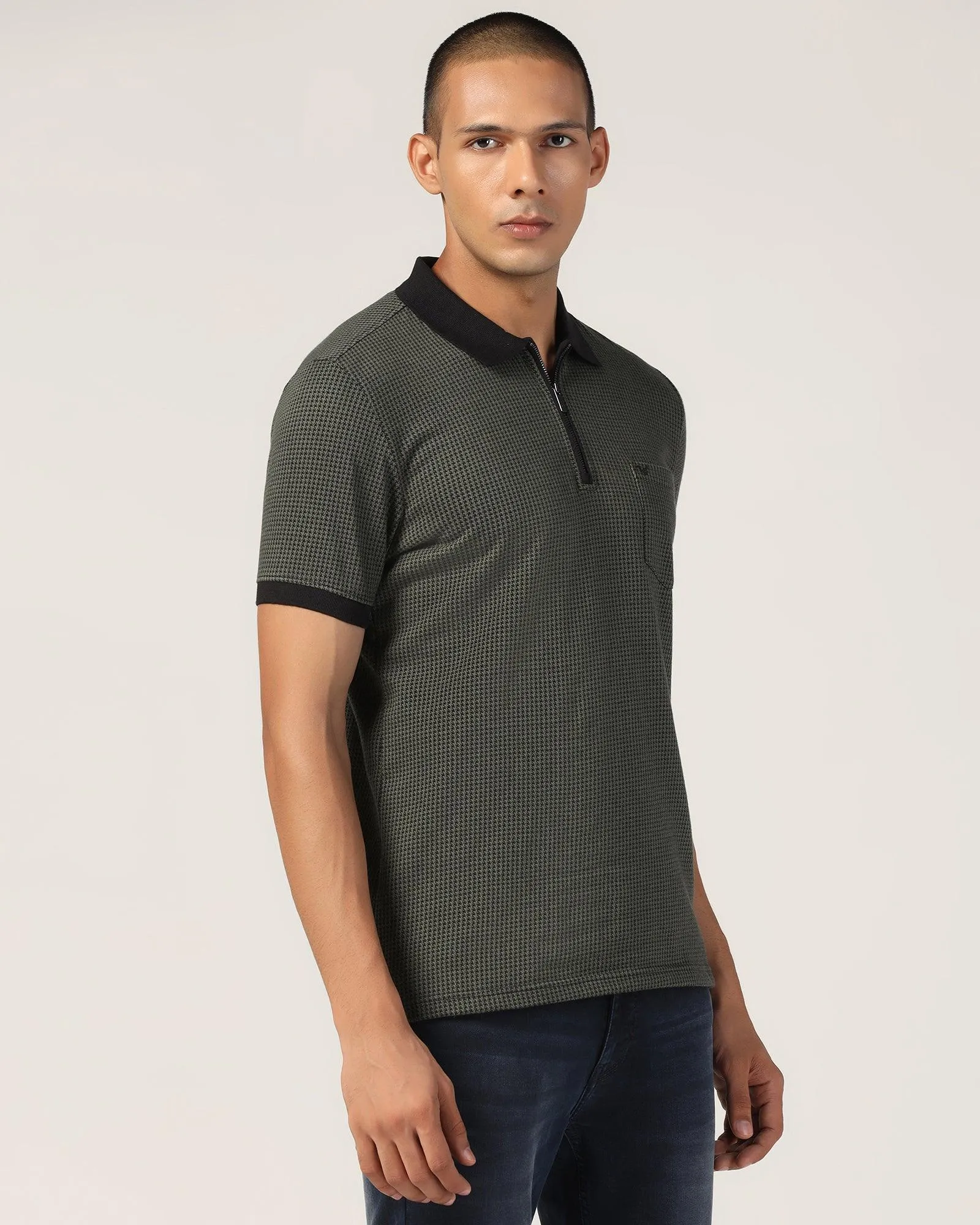 Polo Thyme Green Structure T-Shirt - Keiji Premium Wear Smart Layer