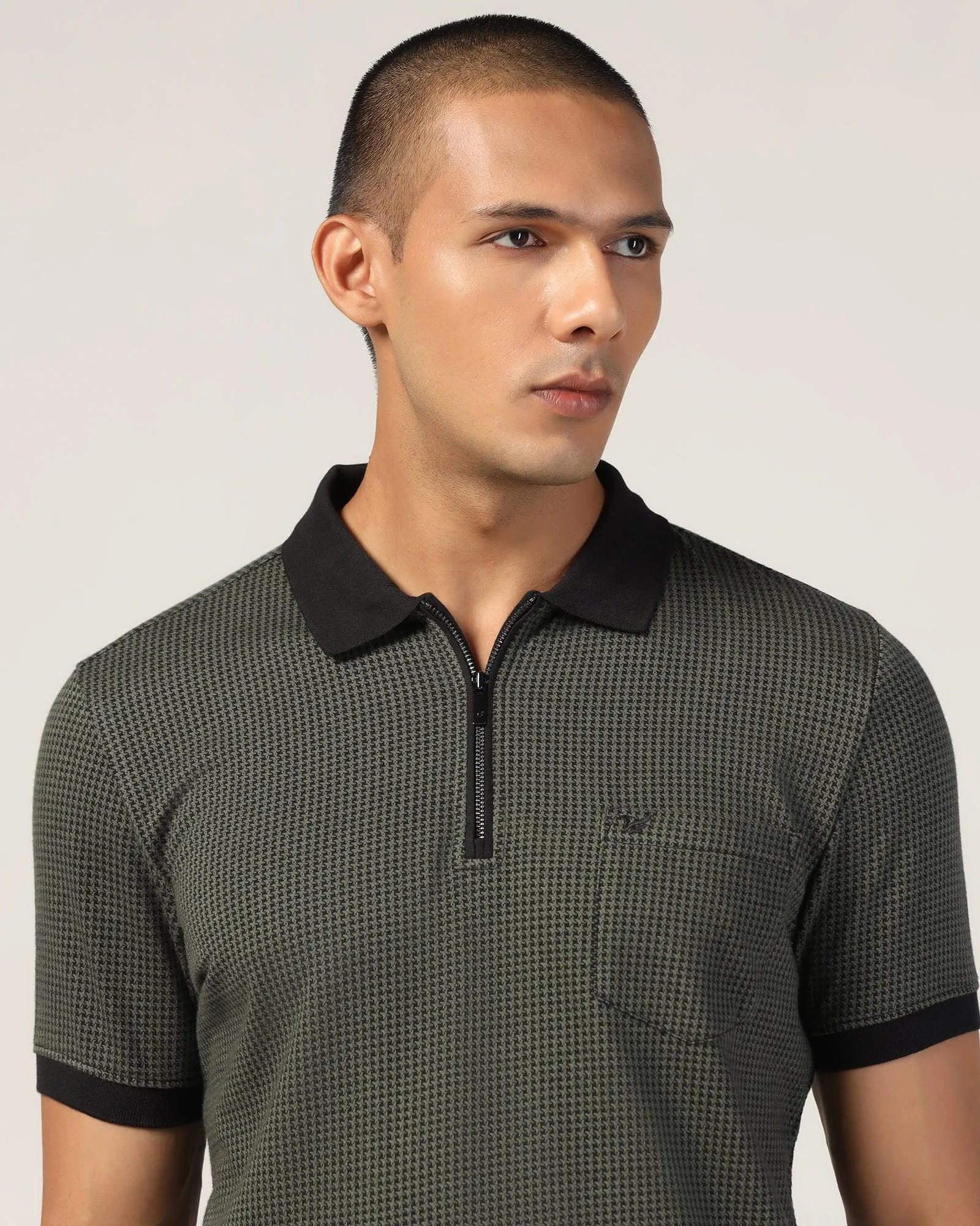 Polo Thyme Green Structure T-Shirt - Keiji Stylish Choice Outdoor Ready