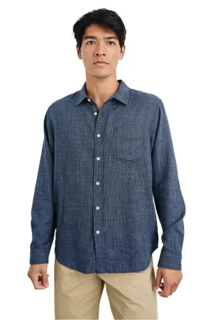 Casual Trousers Elegant Dress Wyatt Shirt - Navy Etch