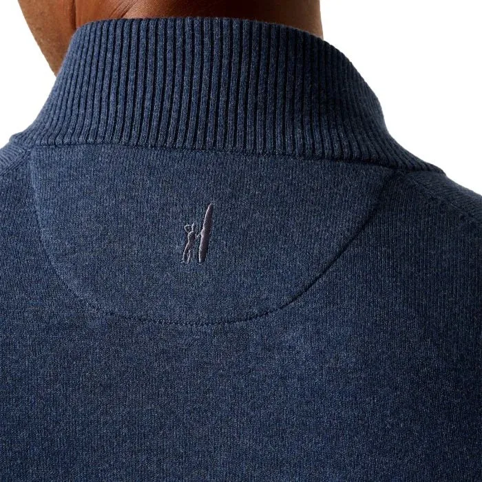 Warm Knit Winter Ready Desmond 1/4 Zip Sweater - Navy