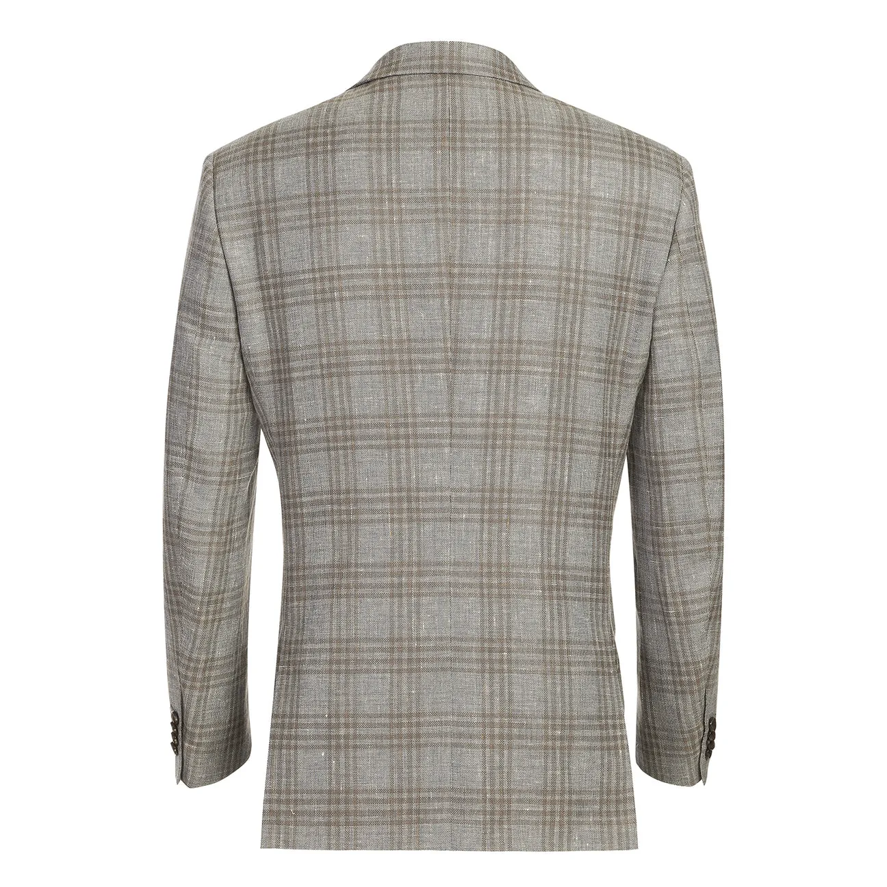 Alessandro Vitello by Renoir Classic Fit Wool Gray Brown Blazer 565-13 Durable Stitching