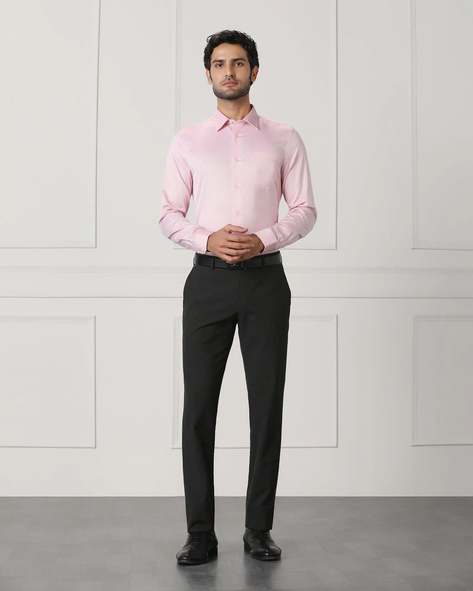 Interview Ready Must Haves Formal Pink Solid Shirt - Samuel
