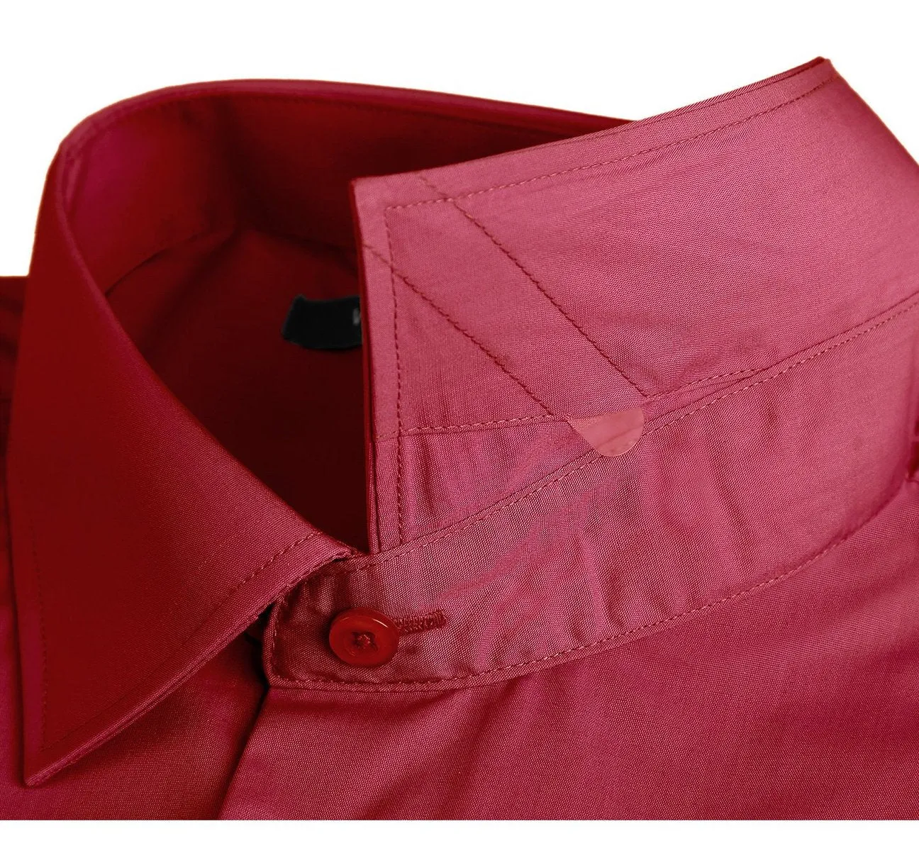 Stretchable Fabric VERNO Brick Red Classic/Regular Fit Long Sleeve Spread Collar Dress Shirt TC626