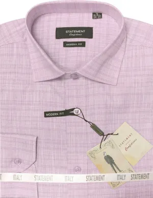 Indoor Comfort MODERN FIT PINK DRESS SHIRT SELF TEXTURED