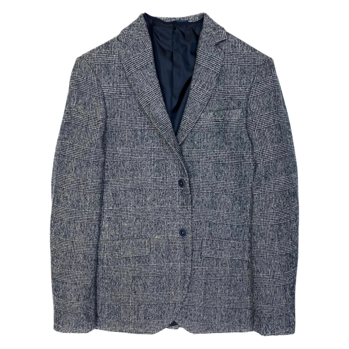 All Day Comfort Double Breasted Glen Plaid Blazer