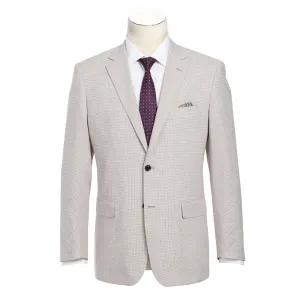 Classic Ribbed Cuffs Alessandro Vitello by Renoir Classic Fit Blazer Linen/Cotton Neutrals Sport Coat 610-5