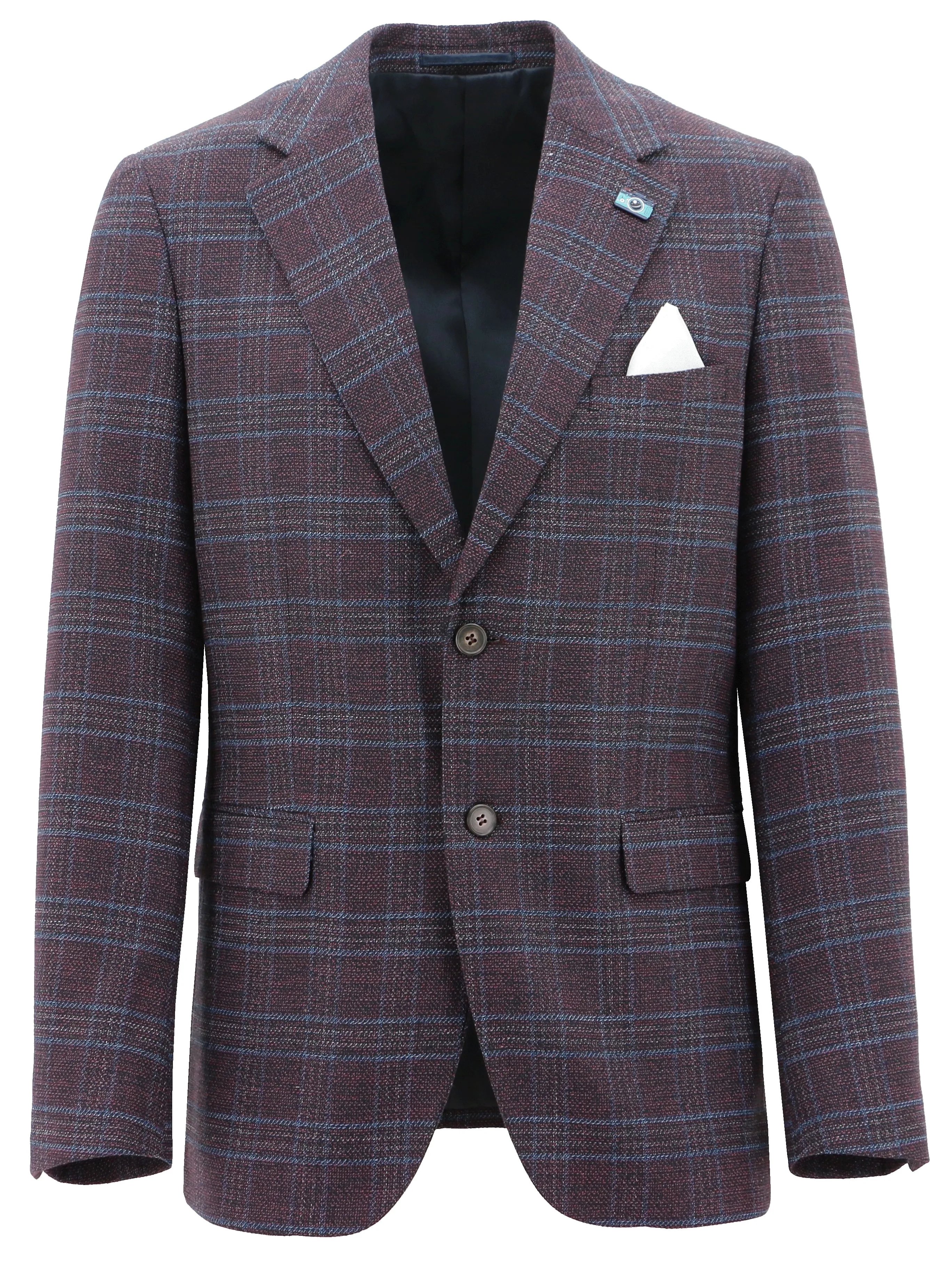 Turin Burgundy Checked Sports Jacket quick dry Ripstop Fabric Technology