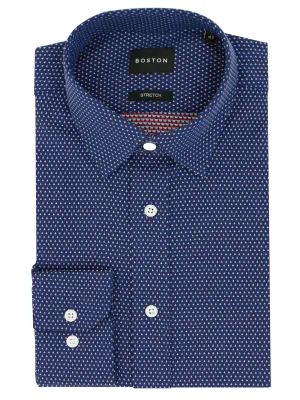 Premium Pima Cotton Liberty Business Blue Ice Cream Print Shirt