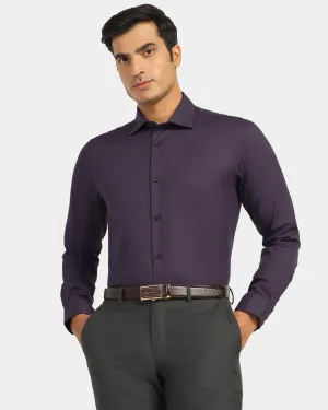 Non Iron Formal Purple Solid Shirt - P31 Business casual Geometric Design