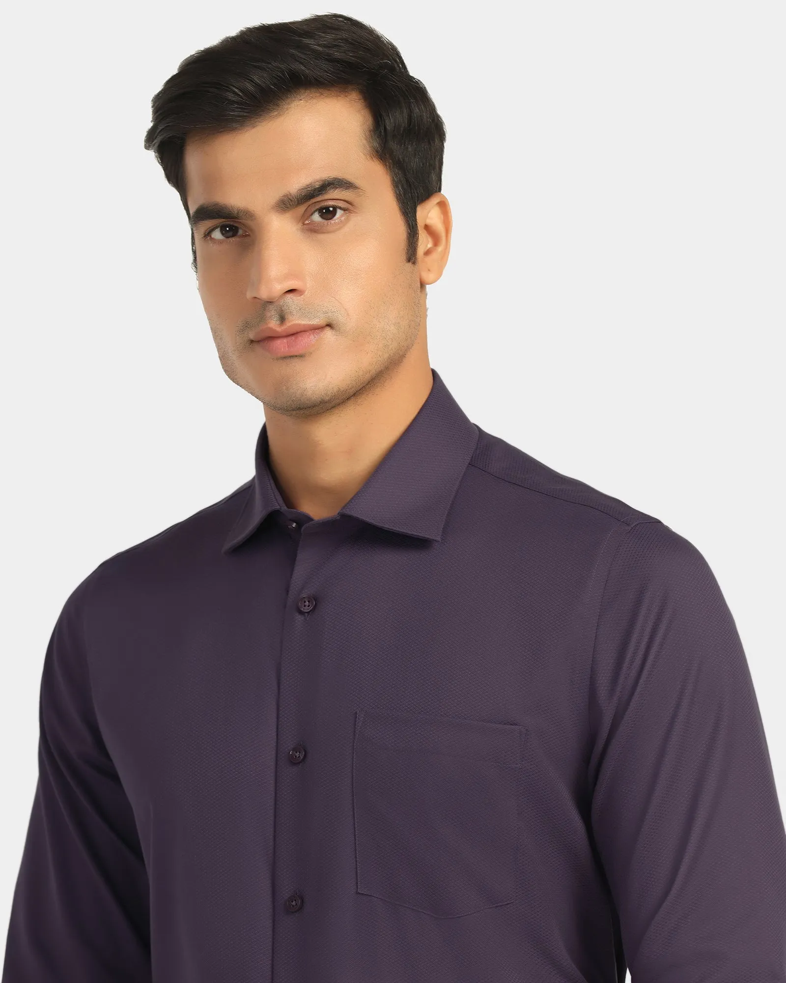 Non Iron Formal Purple Solid Shirt - P31 Cocktail Party
