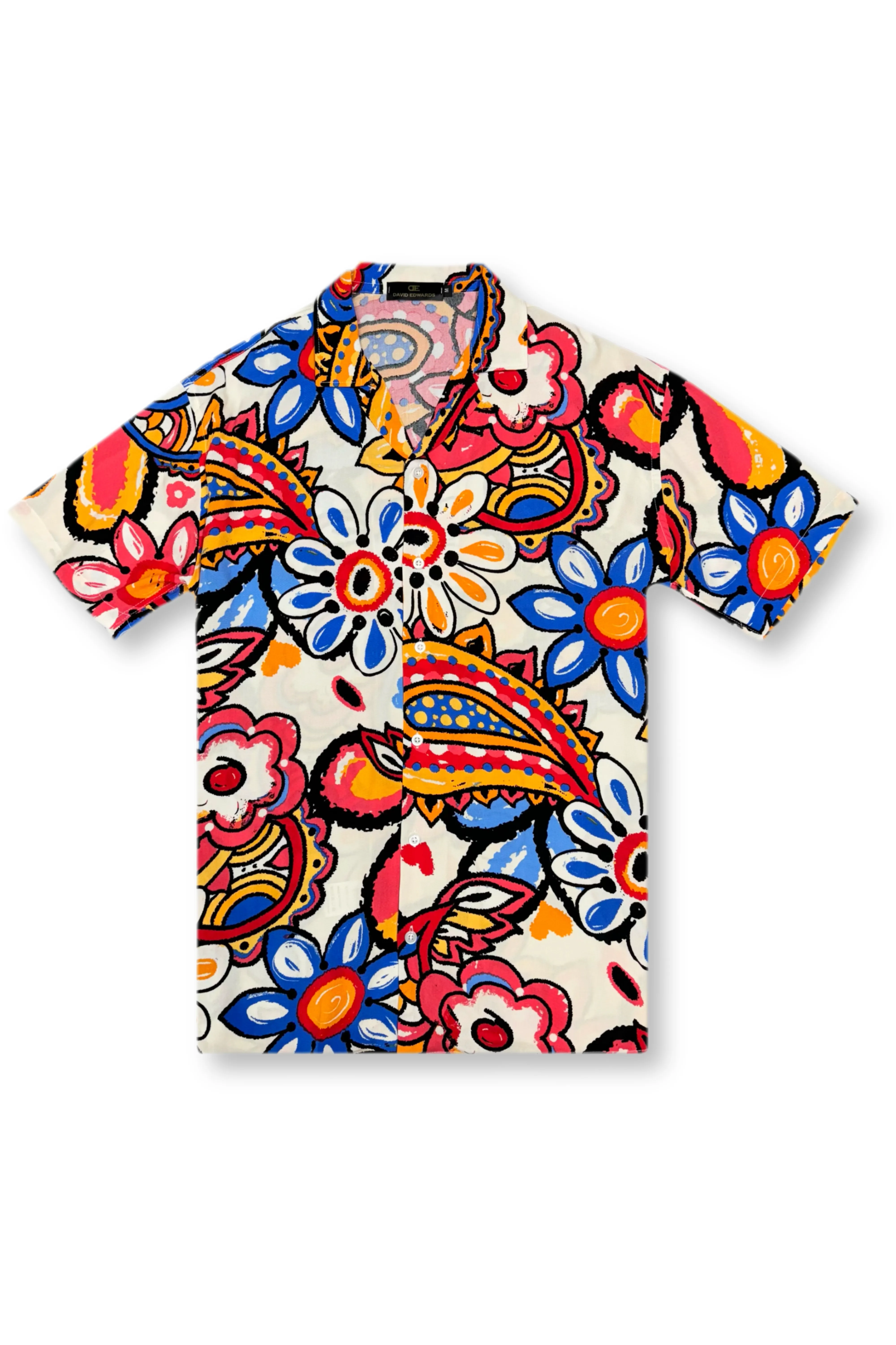 Deckard Tropical Resort Revere Collar Shirt Relaxed Style ShrinkageFree Fabric