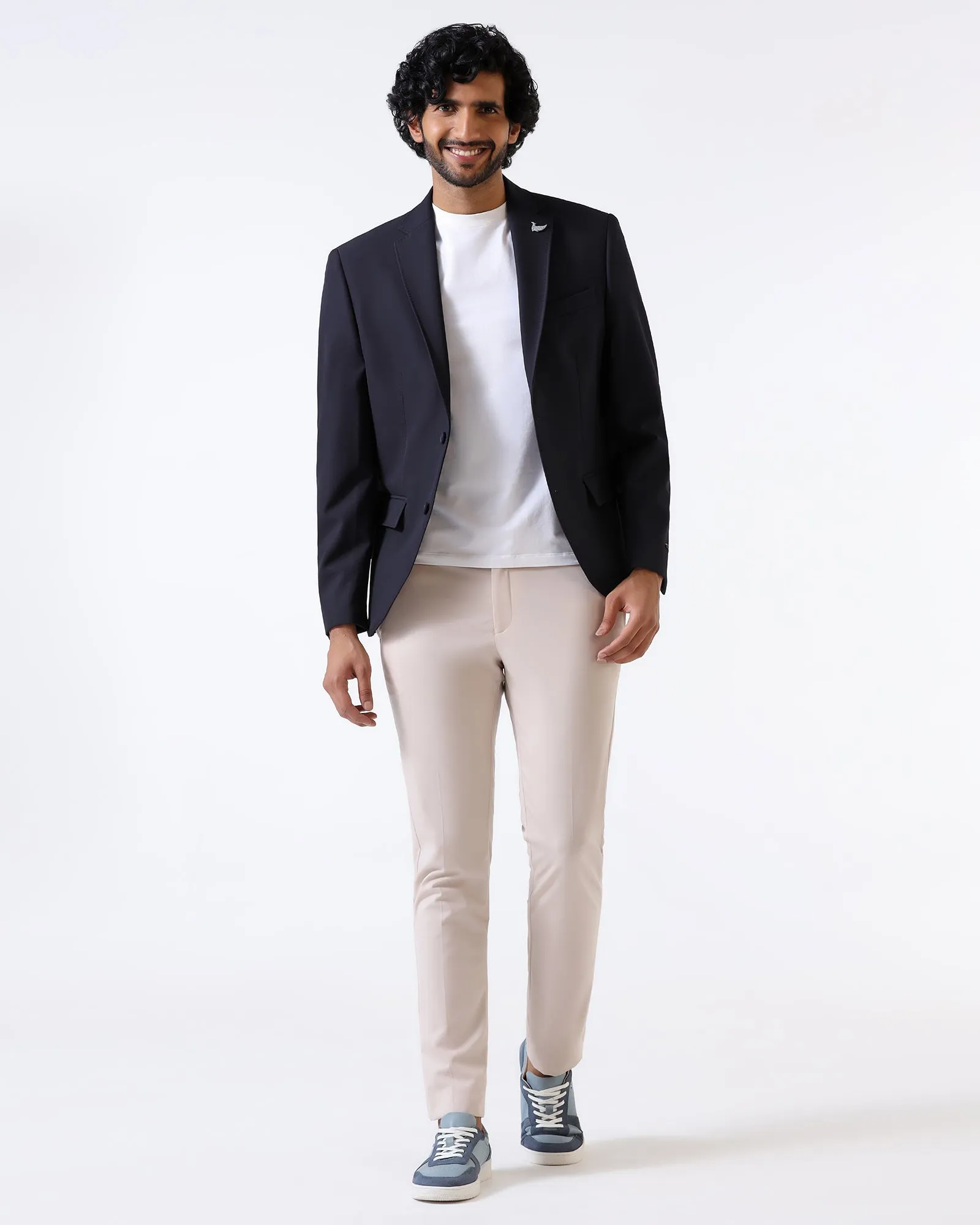 Navy TechPro Solid Blazer - Ron Flexible Mobility