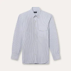 Focus Fit Shimmer Core Blue University Stripe Oxford Button Down Shirt