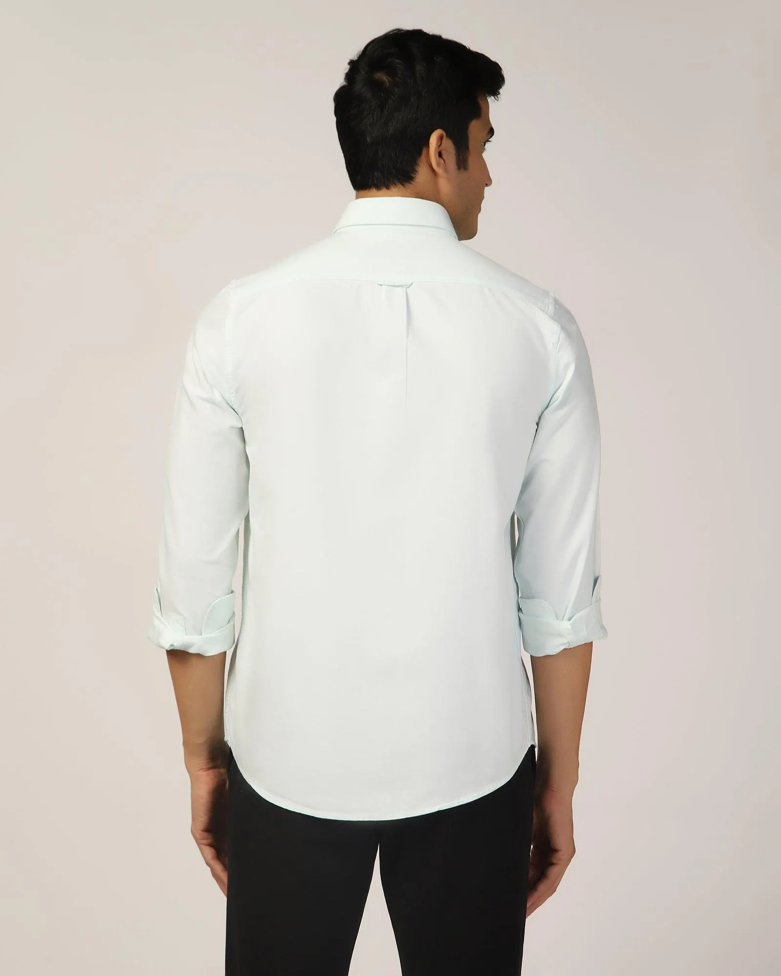 Casual Mint Solid Shirt - Molly Anti Pilling Treatment